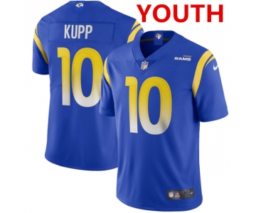 Youth Los Angeles Rams #10 Cooper Kupp 2020 Royal Vapor Limited Stitched NFL Jersey