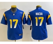 Youth Los Angeles Rams #17 Puka Nacua 2022 Blue Vapor Limited Stitched Jersey