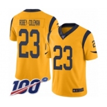 Youth Los Angeles Rams #23 Nickell Robey-Coleman Limited Gold Rush Vapor Untouchable 100th Season Football Jersey