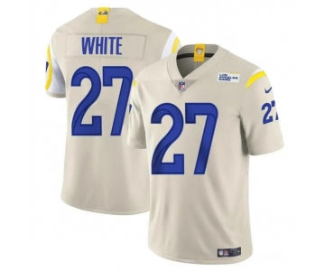 Youth Los Angeles Rams #27 Tre'Davious White Bone Vapor Untouchable Football Stitched Jersey