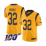 Youth Los Angeles Rams #32 Eric Weddle Limited Gold Rush Vapor Untouchable 100th Season Football Jersey