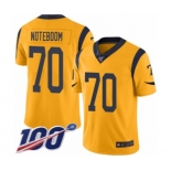 Youth Los Angeles Rams #70 Joseph Noteboom Limited Gold Rush Vapor Untouchable 100th Season Football Jersey