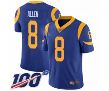 Youth Los Angeles Rams #8 Brandon Allen Royal Blue Alternate Vapor Untouchable Limited Player 100th Season Football Jersey