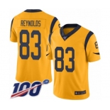 Youth Los Angeles Rams #83 Josh Reynolds Limited Gold Rush Vapor Untouchable 100th Season Football Jersey