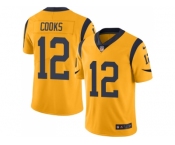 Youth Nike Los Angeles Rams #12 Brandin Cooks Gold Stitched NFL Limited Rush Jersey