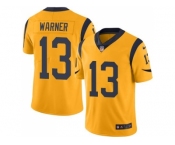 Youth Nike Los Angeles Rams #13 Kurt Warner Gold Stitched NFL Limited Rush Jersey