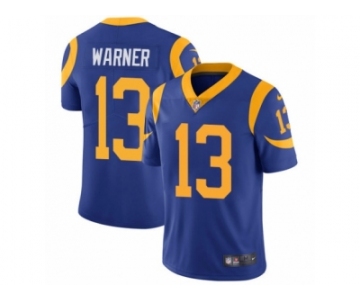 Youth Nike Los Angeles Rams #13 Kurt Warner Vapor Untouchable Limited Royal Blue Alternate NFL Jersey