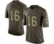 Youth Nike Los Angeles Rams #16 Jared Goff Green Salute to Service NFL Jersey