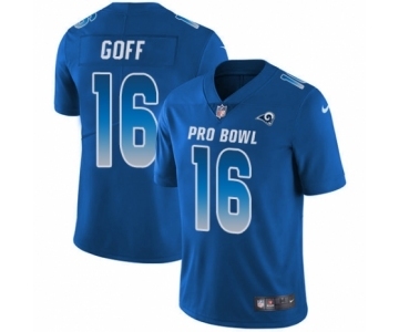 Youth Nike Los Angeles Rams #16 Jared Goff Limited Royal Blue NFC 2019 Pro Bowl NFL Jersey