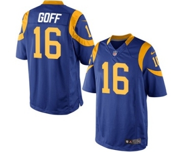 Youth Nike Los Angeles Rams #16 Jared Goff Royal Blue Alternate NFL Jersey