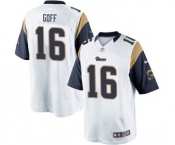 Youth Nike Los Angeles Rams #16 Jared Goff White NFL Jersey