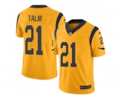 Youth Nike Los Angeles Rams #21 Aqib Talib Gold Stitched NFL Limited Rush Jersey