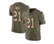 Youth Nike Los Angeles Rams #21 Aqib Talib Olive Gold Stitched NFL Limited 2017 Salute to Service Jersey