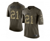 Youth Nike Los Angeles Rams #21 Kayvon Webster Limited Green Salute to Service NFL Jersey