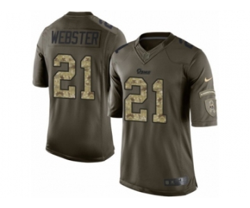 Youth Nike Los Angeles Rams #21 Kayvon Webster Limited Green Salute to Service NFL Jersey