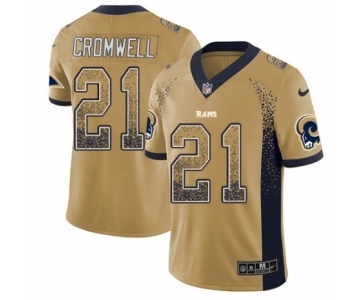 Youth Nike Los Angeles Rams #21 Nolan Cromwell Limited Gold Rush Drift Fashion NFL Jersey