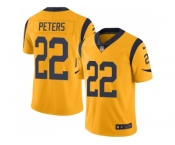 Youth Nike Los Angeles Rams #22 Marcus Peters Gold Stitched NFL Limited Rush Jersey