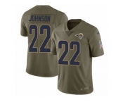 Youth Nike Los Angeles Rams #22 Trumaine Johnson Limited Olive 2017 Salute to Service NFL Jersey