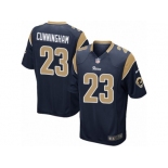 Youth Nike Los Angeles Rams #23 Benny Cunningham Game Navy Blue Team Color NFL Jersey