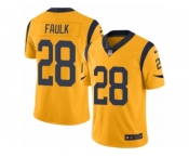 Youth Nike Los Angeles Rams #28 Marshall Faulk Limited Gold Rush NFL Jersey