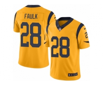 Youth Nike Los Angeles Rams #28 Marshall Faulk Limited Gold Rush NFL Jersey