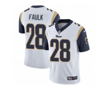 Youth Nike Los Angeles Rams #28 Marshall Faulk Vapor Untouchable Limited White NFL Jersey