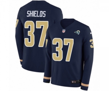 Youth Nike Los Angeles Rams #37 Sam Shields Limited Navy Blue Therma Long Sleeve NFL Jersey