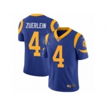 Youth Nike Los Angeles Rams #4 Greg Zuerlein Vapor Untouchable Limited Royal Blue Alternate NFL Jersey