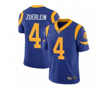 Youth Nike Los Angeles Rams #4 Greg Zuerlein Vapor Untouchable Limited Royal Blue Alternate NFL Jersey