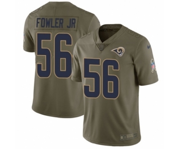 Youth Nike Los Angeles Rams #56 Dante Fowler Jr Limited Olive 2017 Salute to Service NFL Jersey