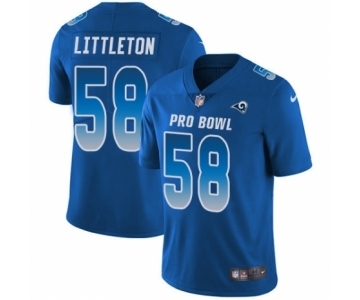 Youth Nike Los Angeles Rams #58 Cory Littleton Limited Royal Blue NFC 2019 Pro Bowl NFL Jersey