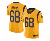 Youth Nike Los Angeles Rams #68 Jamon Brown Limited Gold Rush NFL Jersey