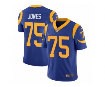 Youth Nike Los Angeles Rams #75 Deacon Jones Vapor Untouchable Limited Royal Blue Alternate NFL Jersey