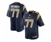 Youth Nike Los Angeles Rams #77 Andrew Whitworth Elite Navy Blue Team Color NFL Jersey