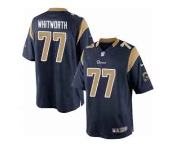 Youth Nike Los Angeles Rams #77 Andrew Whitworth Elite Navy Blue Team Color NFL Jersey