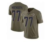 Youth Nike Los Angeles Rams #77 Andrew Whitworth Limited Olive 2017 Salute to Service NFL Jersey