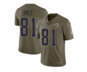 Youth Nike Los Angeles Rams #81 Torry Holt Limited Olive 2017 Salute to Service NFL Jersey