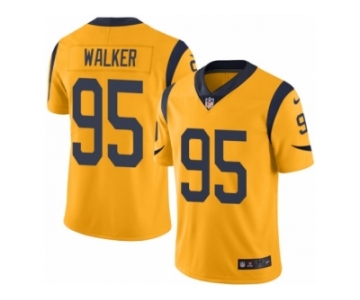 Youth Nike Los Angeles Rams #95 Tyrunn Walker Limited Gold Rush NFL Jersey