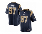 Youth Nike Los Angeles Rams #97 Eugene Sims Limited Navy Blue Team Color NFL Jersey