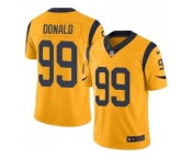 Youth Nike Los Angeles Rams #99 Aaron Donald Gold Stitched NFL Limited Rush Jersey