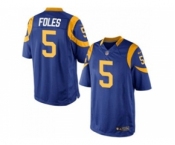 Youth Nike St. Louis Rams #5 Nick Foles Royal Blue Alternate Stitched Jersey