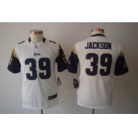 nike youth nfl jerseys st. louis rams #39 jackson white[nike limited]