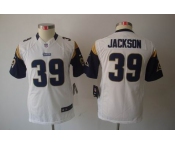 nike youth nfl jerseys st. louis rams #39 jackson white[nike limited]