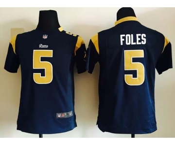 nike youth nfl jerseys st. louis rams #5 foles dk.blue[nike]