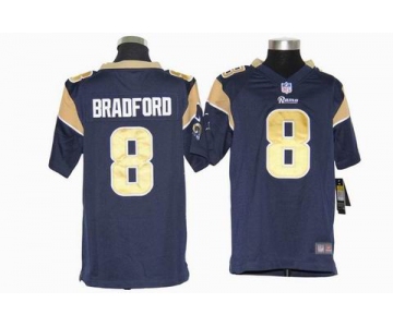 nike youth nfl jerseys st. louis rams #8 bradford blue[nike]