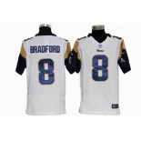 nike youth nfl jerseys st. louis rams #8 bradford white[nike]