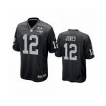 Las Vegas Raiders #12 Zay Jones Black 2020 Inaugural Season Game Jersey