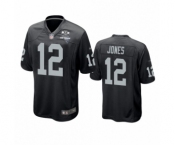 Las Vegas Raiders #12 Zay Jones Black 2020 Inaugural Season Game Jersey