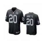 Las Vegas Raiders #20 Damon Arnette Black 2020 Inaugural Season Game Jersey