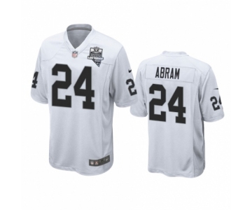 Las Vegas Raiders #24 Johnathan Abram White 2020 Inaugural Season Game Jersey